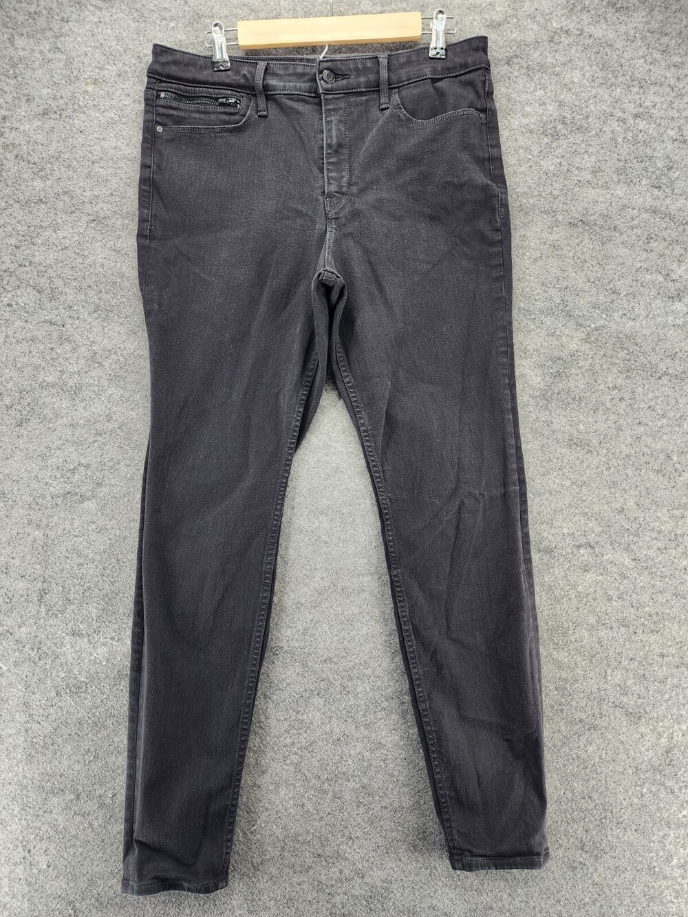 Athleta Jeans Womens 14 Flex Ultra Skinny Black Denim